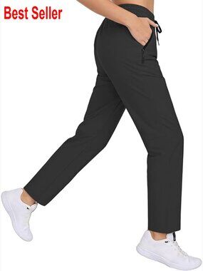 Lightweight Quick Dry Hiking Pants with Zipper Pockets Water Resistant